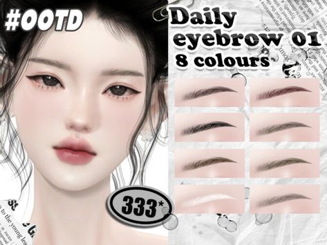 Brows / Facial Hair: Daily eyebrow 01 by asan333 – TSR. HQ mod compatible custom thumbnail Reuploading to any forum or website is not permitted Repacking is not permitted The post Daily eyebrow 01 by asan333 at TSR appeared first on Lana CC Finds - Sims 4 CC, Hair, Worlds, Cheats, Guides, Mods Sssvitlas. Sims Custom Content Makeup, Sims 4 Thick Eyebrows, Sims Cc Presets Eyes, The Sims 4 Cc Skin Details Korean, Sims 4 Cc Eyebrows Female, Sims 4 Cute Makeup, Skin Sims4 Cc, Sims 4 Kpop Makeup, Sims 4 Cc Body Skin Overlay