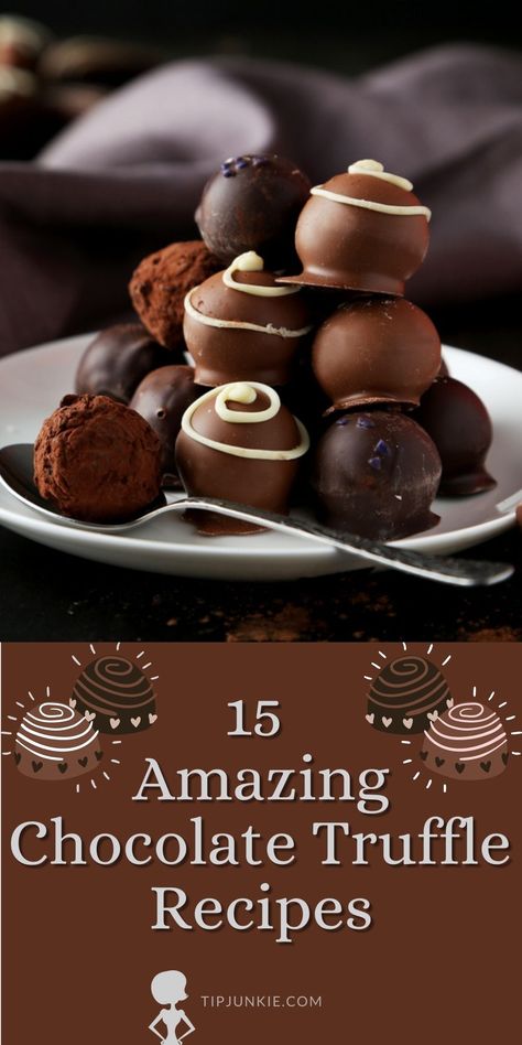 Check out these amazing chocolate truffles recipes! TipJunkie has gathered 15 recipes for chocolate truffles and are totally worth making. Discover more great ideas on tipjunkie.com Baking Recipes Desserts Easy, Baking Recipes Aesthetic, Baking Recipes Easy, Recipes Aesthetic, Baking Recipes Desserts, Brownie Vegan, Truffle Recipes, Baking Recipes Healthy, Homemade Chocolate Truffles