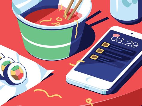 Late at night in Seoul by Coen Pohl on Dribbble Coen Pohl, Graphic Design Inspiration Illustration, Graphic Design Inspiration Poster, Logos Retro, ポップアート ポスター, Andermatt, Food Graphic Design, Isometric Illustration, Plakat Design