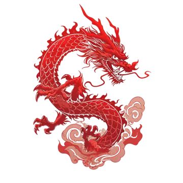 Chinese Culture Art, Zodiac Makeup, Red Chinese Dragon, Dragon Png, Dragon Chino, Chinese Folk Art, Dragon Silhouette, Chinese Paper, Zodiac Tattoo