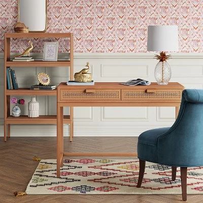 Best Products From Target's Opalhouse | 2021 | POPSUGAR Family Pretty Desks, Writing Desk With Drawers, Desks For Small Spaces, Wood Writing Desk, Cane Furniture, Genius Ideas, Bedroom Remodel, Best Desk, Living Room Collections