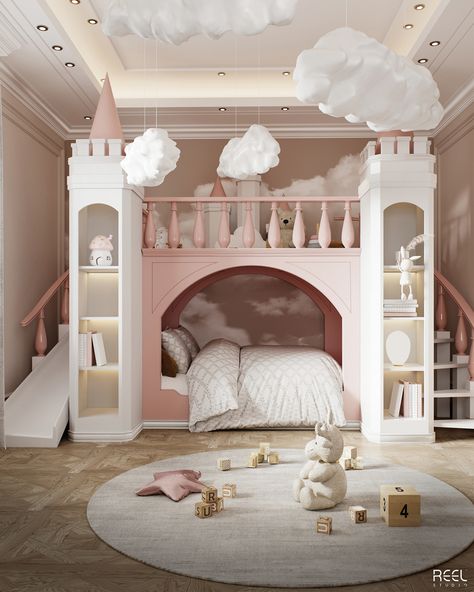 Princess Room For Two, Luxury Toddler Girl Bedroom, Kids Princess Bedroom, Toddlers Bedroom Girl, Kids Princess Room, Dream Kids Bedroom, Amazing Kids Bedrooms, Luxury Girls Bedroom, Princess Baby Room