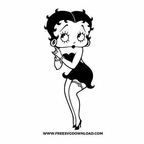 Betty Boop Stickers, Betty Boop Svg, Betty Boop Halloween, Png Free Download, Sticker Template, Halloween Illustration, Vinyl Shirts, Svg Free, Silhouette Projects