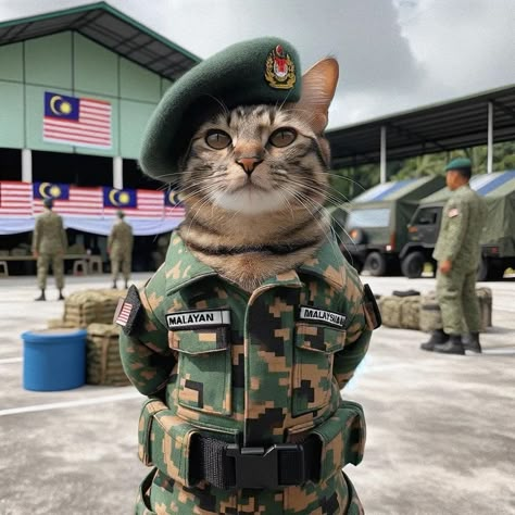 Army Profile Picture, Cat Soldier, Army Cats, Silly Cars, Cat Profile, Cats Pictures, Silly Cats Pictures, Cat Photography, Cat People