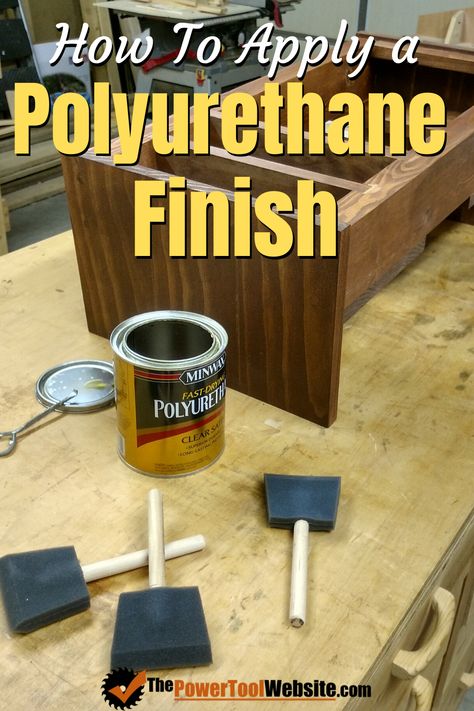 How To Apply Polyurethane, Fine Woodworking Project, Wood Projects Plans, Unique Woodworking, Easy Wood, Easy Wood Projects, Wood Project, Wood Plans, Woodworking Project