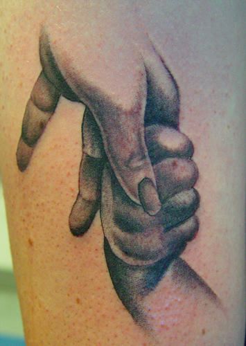 Mom and baby hand Baby Hand Tattoo, Mother And Baby Tattoo, Mother Son Tattoos, Praying Hands Tattoo, Hands Tattoo, Paradise Tattoo, Mother Tattoos, Tattoo For Son, Mother And Son