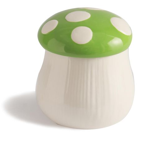 PRICES MAY VARY. [Spec]: This product includes a ceramic food canister and a green mushroom shaped Airtight Lid, with a capacity of 27 ounces. [unique design]: This food storage container can adopts a green mushroom shaped design, with beautiful colors and a unique mushroom appearance that adds more fun to life. [safety]: This mushroom storage jar is hand painted in underglaze color, free of lead, smooth and easy to clean, and safe to use with a dishwasher. [functionality]: The airtight lid of t Mushroom Organization, Ceramic Jar With Lid, Mushroom Storage, Ceramic Food, Green Mushroom, Food Canisters, Coffee Container, Cute Mushroom, Spice Cookies