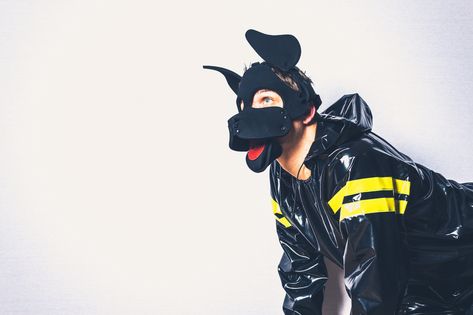 Trying to Understand Pet Roleplay: Is it only a label, or is it a matter of superiority and receiving attention? F Men, Dog Mask, Puppy Play, Anime Guys Shirtless, Masked Man, Shadow Work, Free Photos, Leather Men, Adidas Jacket