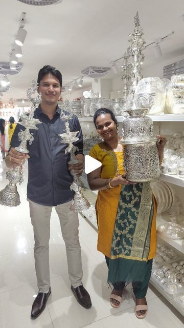 Hyderabad Shopping, Silver Utensils, Steel Utensils, Silver Articles, Indian Wedding Gowns, Face Only, India Home Decor, Temple Design For Home, Silver Pooja Items