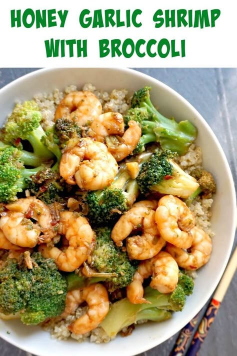 Honey Garlic Shrimp with Broccoli, a super healthy stir fry that is packed with fantastic flavours. Quick and easy to make, perfect for a midweek dinner for two. Low calorie dinner that is tasty and perfect for a romantic dinner for two. #shrimprecipes , #dinnerfortwo , #healthyrecipes , #dinnerdate Low Calorie Shrimp Meals, Low Calorie Prawn Recipes, Healthy Dinner With Shrimp, Low Calorie Chinese Recipes, Calorie Deficit Dinner Ideas, Low Calorie Dinner For Two, Low Calorie Dinner Ideas, Oven Shrimp, Easy Low Calorie Dinners