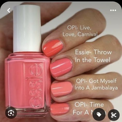 Opi Coral Nail Polish, Bright Coral Nails, Hoc Spring, Coral Nail, Coral Nail Polish, 2024 Clothes, Manicured Nails, Pedi Ideas, Opi Nail Colors