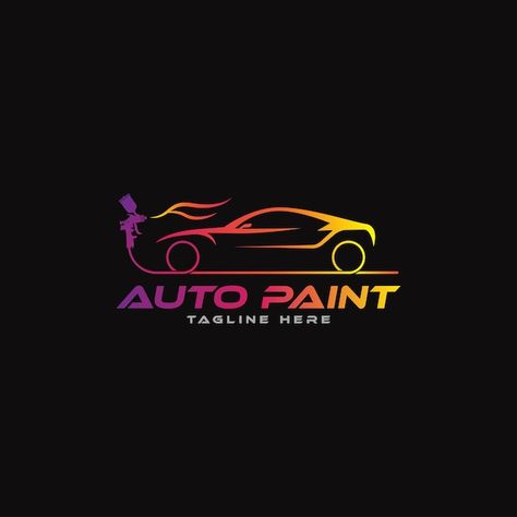 Vector vector graphic illustration of au... | Premium Vector #Freepik #vector #car-paint #painter-logo #garage-logo #paint-logo Logo Templates Design, Painter Logo, Danielle Colby, Body Paintings, Garage Logo, Paint Logo, Paint Splash Background, Splash Background, Painting Logo