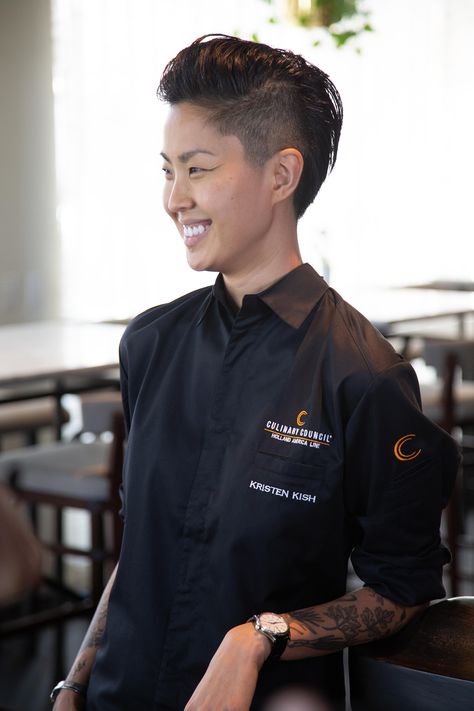 Kristen Kish, Spiderman Outfit, Holland America Line, Novel Characters, Holland America, Football Photos, Tomboy Outfits, Celebrity Chefs, Pretty Woman