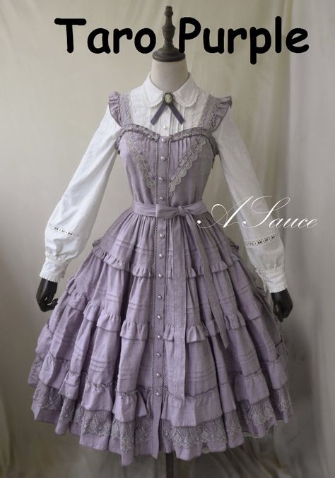 To My Dear Cinderella Vintage Classic Lolita Jumper Dress Cute Vintage Dress, Old Timey Dresses, Cinderella Vintage, Gaun Abad Pertengahan, Tokyo Street Fashion, Classic Lolita, Old Fashion Dresses, Old Dresses, Grunge Look