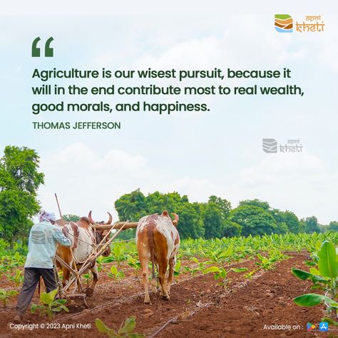 Cultivating the land isn't just farming; it's sowing the seeds of prosperity, morality, and joy for a brighter future #agriculture #agriculturequotes #soil #land #farmers #farming #cultivation #crops #apnikhetii #Apnikhetiapp Farm Quotes Agriculture, Future Agriculture, Farming Quotes, Agriculture Quotes, Agriculture Pictures, Farm Quotes, Christians Quotes, Good Morals, Science Quotes