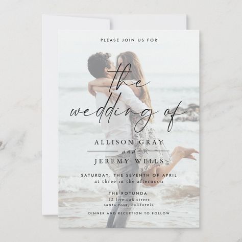 Typography Elegant, Invitation Minimalist, Invitation Photo, Summer Party Invitations, Digital Invitations Wedding, Wedding Invitation Size, Calligraphy Typography, Script Calligraphy, Pocket Wedding Invitations