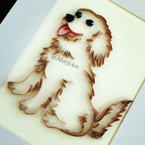 MarjiArt on Instagram: “Wish you all the best 🐶1397 #quilling #art #dog #quilled dog #art #handmade #handicraft #designer #design #artist #artistsoninstagram…” Quilled Dog, Quiling Paper Art, Free Quilling Patterns, Ar Art, Diy Quilling Crafts, Dogs Images, Art Quilling, Quilling Christmas, Paper Quilling Patterns