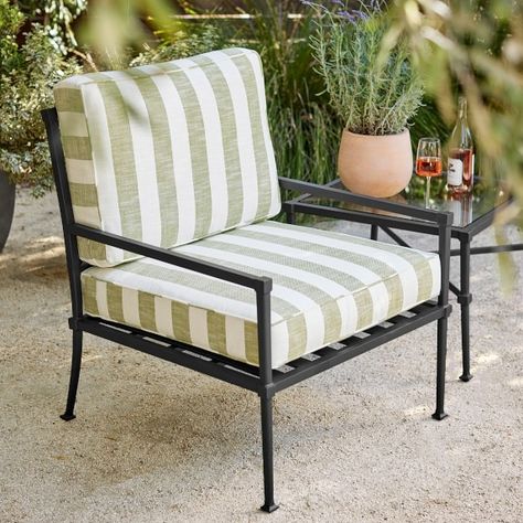 Outdoor Lounge Furniture | Williams Sonoma Patio Chairs Makeover, Iron Outdoor Furniture, Arabian Decor, Backyard Renovation, Outdoor Club, Backyard Renovations, Iron Chair, Chair Makeover, Williams Sonoma Home