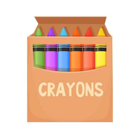 Box Of Crayons, Box Vector, Wax Crayons, Logo Psd, Technology Icon, Card Banner, Carton Box, Poster Invitation, Presentation Template Free