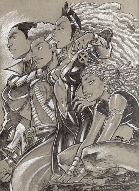 Black Diary, Black Panther Storm, Marcus Williams, Black Superheroes, Ororo Munroe, Panther Art, Black Panther Art, Black Comics, Black Anime Characters