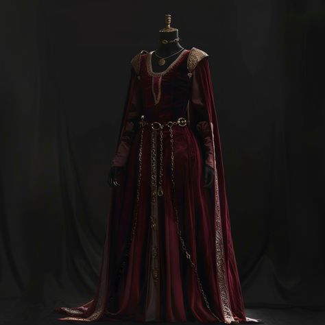 Valyrian Fashion, House Redwyne, Ancient Greek Dress, Dragon Clothes, Game Of Thrones Dress, Greek Dress, Burgundy Formal Dress, Coronation Dress, Hollywood Costume