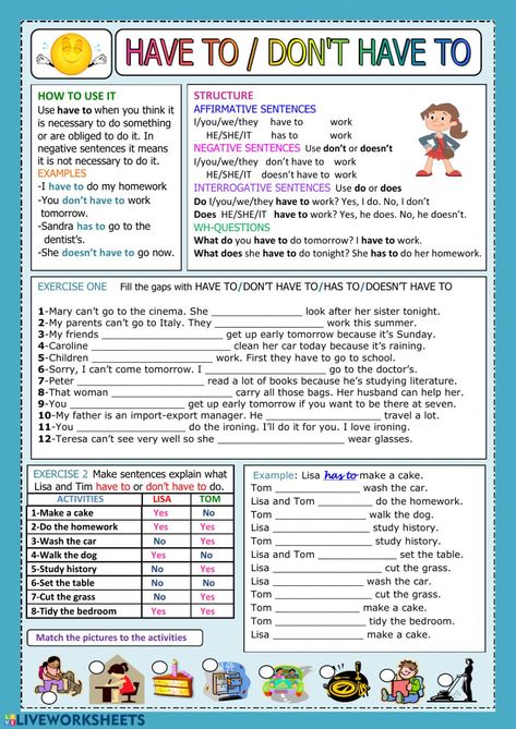 Have to interactive and downloadable worksheet. You can do the exercises online or download the worksheet as pdf. Teaching Worksheets, English Grammar Tenses, Simple Present Tense, English For Beginners, English Exercises, English Grammar Worksheets, English Teaching, English Activities, Grammar Worksheets