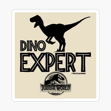 Get my art printed on awesome products. Support me at Redbubble #RBandME: https://www.redbubble.com/i/sticker/Dinosaur-Expert-Jurassic-World-by-TMBTM/101930864.EJUG5?asc=u Jurasic Word, Blue Velociraptor, World Sticker, Redbubble Stickers, Jurassic Park World, Sticker Collection, Jokes Quotes, Jurassic World, Jurassic Park