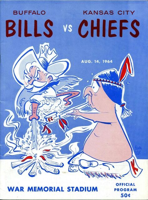 Vintage Chiefs program from 1964 Kansas City Chiefs Wallpaper Super Bowl, Cheifs Superbowl Wallpaper, Chiefs Mascot, Vintage Buffalo Bills, Buffalo Bills Game, Kansas City Chiefs Retro, Arrowhead Stadium Kansas City Chiefs, Buffalo Bill, Team Mascots