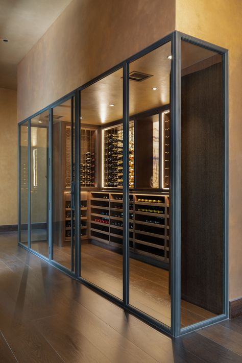 Home Winery Ideas, Wine House Design, Wine Room Ideas In House, Wine Cabinet Design, Wine Room Design, Wine Cellar Basement, Glass Wine Cellar, Wine Rooms, Wine Closet