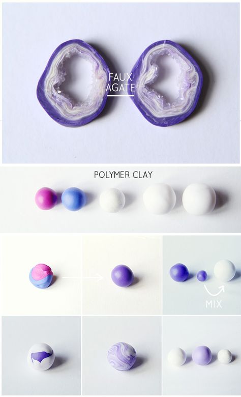 Geode necklaces    I've been so looking forward to sharing this project with all of you. After my first venture into polymer clay I realised what a wonderful and versatile material it was. It got my mind ticking … Polymer Clay Gemstone Tutorials, Faux Crystal Clay Earrings, Geode Polymer Clay Earrings, Faux Gemstones Polymer Clay, Polymer Clay Tutorials Free Crystals And Clay - A Jewelry Making Blog, Diy Gem, Polymer Clay Kunst, Diy Fimo, Agate Slices