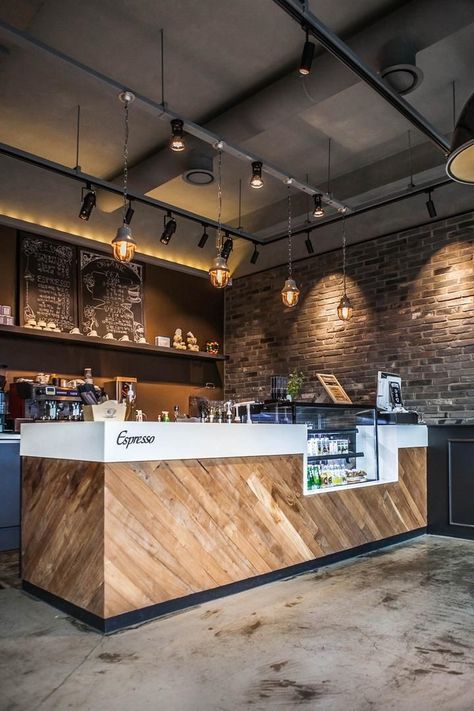 Coffee Shop Counter, Café Design, Coffee Shop Interior Design, Coffee Shop Bar, Cafe Shop Design, Coffee Shops Interior, Counter Design, Modern Restaurant, Coffee Shop Design