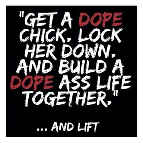 Lock her down?? What does that mean? I like this better without that sentence. Chick Quotes, Swole Mates, Girls Work, Gym Memes, Fit Couples, Gym Humor, Bodybuilding Motivation, Workout Humor, I Work Out