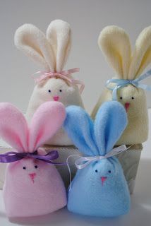 Sew Me Something Good: Quick, like a bunny! Sweater Crafts, Fleece Crafts, Fleece Projects, Rabbit Crafts, Upcycled Projects, Easter Craft Decorations, Recycled Sweaters, Easy Easter Crafts, Easter Bunny Crafts