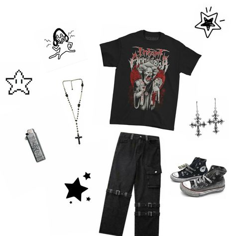 Black Aesthetic Grunge Outfit, Aesthetic Grunge Outfits Men, Goth Outfits Masc, Male Emo Outfits, Hipster Summer Outfits, Grunge Masc Outfits, Grunge Masc, Grunge Male Outfits, Alt Boy Outfits