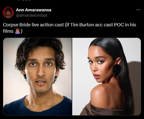 Ann Amarawansa on X: "Corpse Bride live action cast (if Tim Burton acc cast POC in his films 🤷🏾‍♀️) " / X Corpse Bride Live Action, Lestat And Louis, The Vampire Chronicles, Interview With The Vampire, Diy Bookmarks, Corpse Bride, Social Life, Tim Burton, Pretty Men