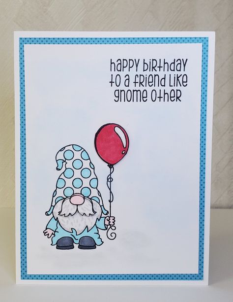 Gnome Thank You Sayings, Gnome Birthday Wishes, Birthday Gnome Drawing, Gonk Birthday Card, Happy Birthday Wishes Gnomes, Gnome Birthday Cards, Craft Bench, Birthday Gnome Cards, Birthday Gnomes