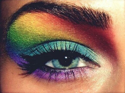 pride  #love #style #loveislove #colors #makeup #lgbt #aesthetic #FF #colors #photooftheday #F4F #instafollow Carnaval Make-up, Rainbow Ideas, Rainbow Eye Makeup, Make Carnaval, Rainbow Eyeshadow, Rainbow Eyes, Pride Makeup, Unicorn Makeup, Rainbow Makeup