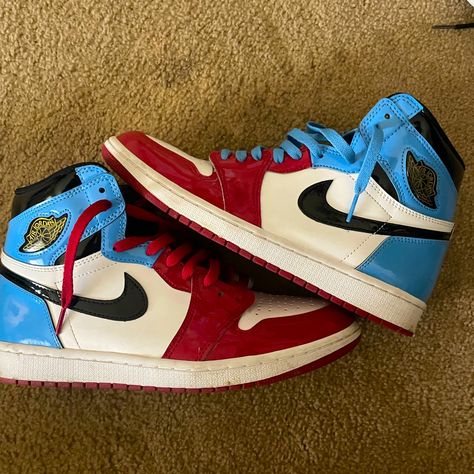 Air Jordan 1 Fearless. Size 9.Comes With Box And Black,Red,Blue,And White Shoelaces. Lightly Used. Has One Scar On Them. 330+ Brand New On Stockx Air Jordan 1 Fearless, Jordan 1 Fearless, Jordan 4 Red, Nike Air Jordan 5, Jordan Retro 4, Jordan 8, Air Jordan 3 Retro, Air Jordan 5 Retro, Mens Nike Air