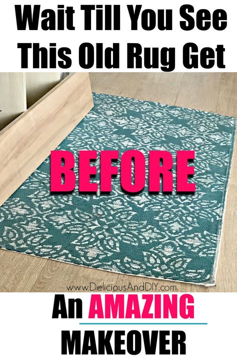 Repurpose an old rug into a beautiful, colorful Rainbow Inspired Rug which will surely brighten your Home Decor be it indoors or Outdoors| Upcycle an Old Thrifted Rug into a stunning Rainbow Inspired Mat with this stunning, easy to follow tutorial. #colorful #rainbow #homedecor #outdoormat #paintedrug #rainbowinspiration #diycrafts #diy Old Rugs Repurpose, Rug Repurpose, Overdyed Rugs Diy, Diy Rug Painting, Outdoor Rug Diy, Upcycling Ideas Diy, Rental Home Decor, Rainbow Rug, Hand Painted Mugs