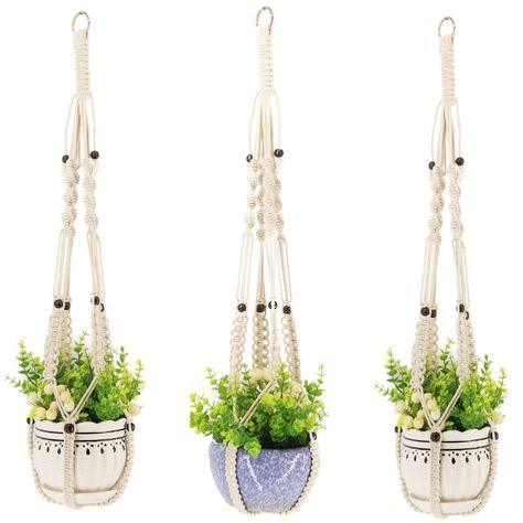 Amazon : Decorative Plant Hanger Just $5.60 - $11.20 W/Code (Reg : $13.99 - $27.99) (As of 9/24/2019 12.34 PM CDT) Plant Hangers Indoor, Rope Plant Hanger, Hanging Planters Indoor, Planter Basket, Hanging Plant Holder, Pot Hanger, Decorated Flower Pots, Flower Pot Holder, Plastic Hangers