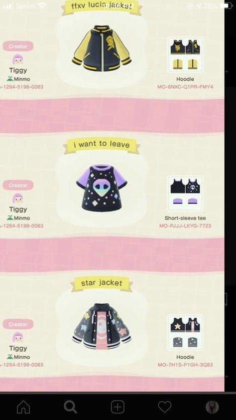 Acnh Space Clothes, Animal Crossing Star Clothes, Acnh Spacecore Designs, Clothes Design Acnh, Acne Custom Designs Clothes, Acnh Star Outfit, Animal Crossing Shark Outfit, Animal Crossing Costume Design, Acnh Tank Top Designs