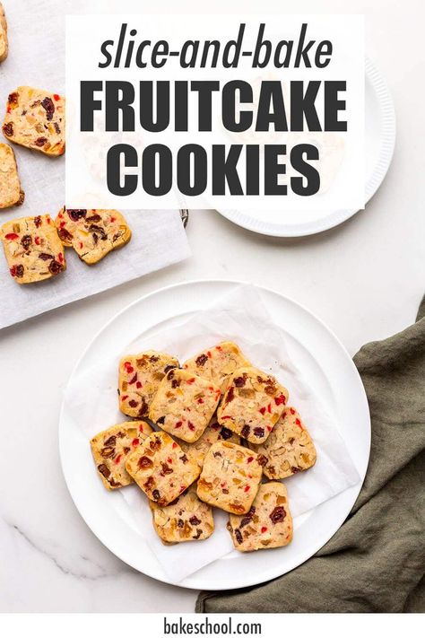 Cookies Slice And Bake, Dried Fruit Cookies, Candied Peel, Best Fruitcake, Fruitcake Cookies, Fruit Biscuits, Crystallized Ginger, Fruit Cake Cookies, Icebox Cookies