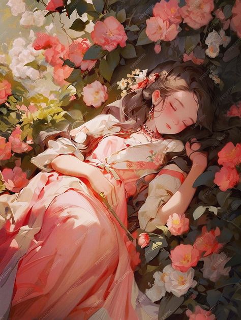 Laying In A Bed Of Flowers, Laying In Flowers, Bed Of Flowers, Woman Laying, Grass Painting, Imagination Art, Painting Of A Woman, Water Drawing, Cover Ideas