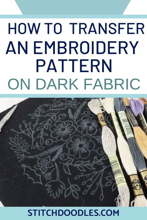 How To Transfer Sashiko Pattern, Embroidery Black Fabric Patterns, Transfer Pattern For Embroidery, Transfer For Embroidery, Embroidery Design Transfer, Transfer Design To Fabric For Embroidery, Transferring Embroidery Patterns To Fabric, How To Put Embroidery Pattern On Fabric, Transfer Pattern To Fabric