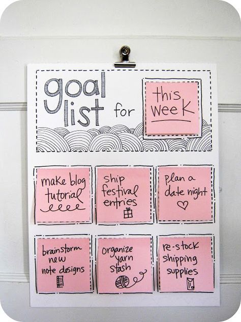 This link of free printable to do lists includes a 3M Post-It note one that is right up my alley! Do List Ideas, To Do List Ideas, Goal List, List Ideas, Sticky Notes, To Do List, Pink