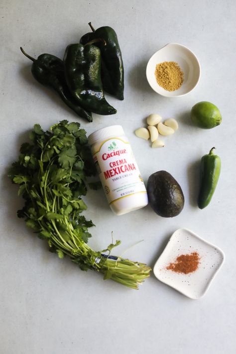 Jalapeño Poblano Sauce, Salsa With Poblano Peppers, Poblano Jalapeno Sauce, Culichi Sauce, Creamy Poblano Sauce, Mexican Crema Recipe, Poblano Pepper Salsa, Poblano Salsa Recipe, Creamy Poblano Sauce Recipe