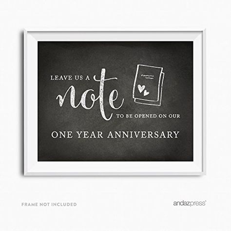 Andaz Press Wedding Party Signs, Vintage Chalkboard Print, 8.5x11-inch, Time Capsule Leave Us A Note to Be Opened On Our One Year Anniversary Sign, 1-Pack Dance Floor Rules, Vintage Groom, Table Easel, Anniversary Frame, Vintage Chalkboard, Chalkboard Print, Anniversary Sign, Custom Wedding Signs, Chalkboard Wedding