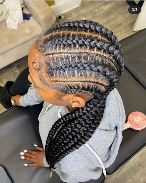 Stitch Cornrows For Black Women, Cornrows For Black Women, Feed In Braids Cornrows, Knotless Cornrows, Stitch Cornrows, Birthday Braids, Trending Braids, Wigs Hairstyle, Large Knotless