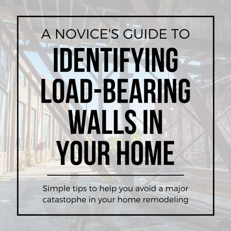 How to Identify a Load-Bearing Wall: A Tutorial for the Novice Contractor. This is a quick lesson in the proper ways to identify a load-bearing wall, which can really come in handy when you are in the middle of home renovation. When you identify a load-bearing wall, you can isolate it for serious structural changes to a cramped space. Load Bearing Wall Ideas Open Concept, Load Bearing Wall Ideas, Load Bearing Beam, Removing A Wall, Wall Removal, Support Beam, Support Beams, Load Bearing Wall, Long House