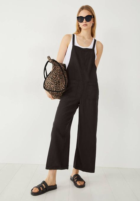 Wide Leg Cropped Dungarees Simple Sandals, Clean Slate, Now And Forever, Sleeveless Jumpsuits, Dungarees, Hush Hush, Square Neckline, Playsuit, Playsuit Jumpsuit